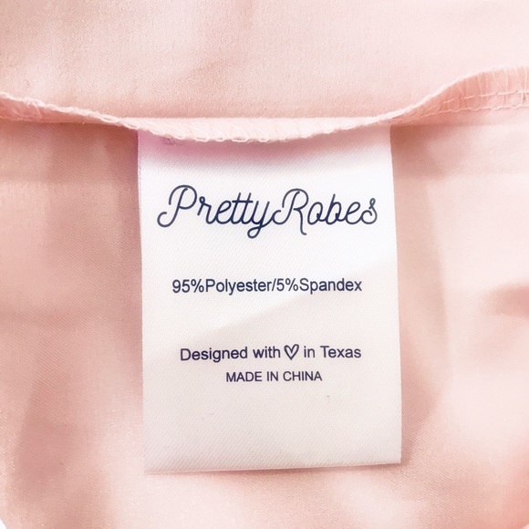 PRETTY ROBES Pink Satin Robe - Picture 9 of 14
